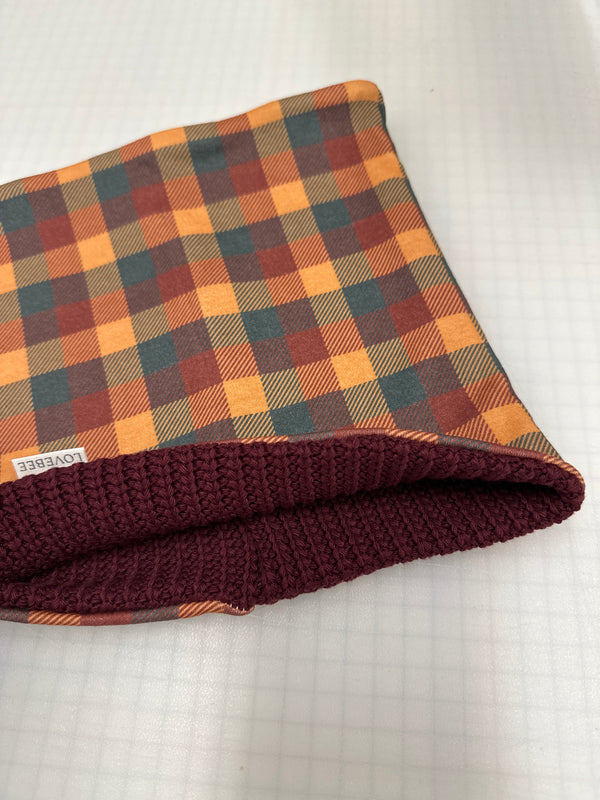 Halloween Check Printed Snood | Ready To Post