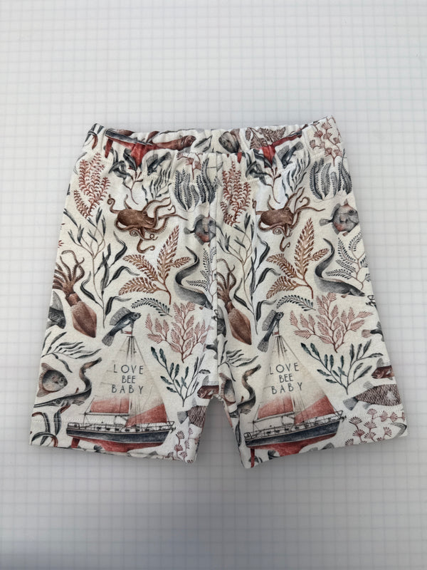 Ocean Life Stitched Shorts | Ready To Post