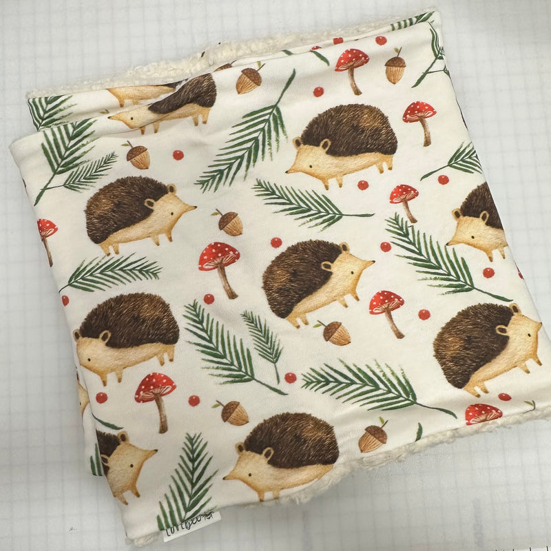 Hedgehog Printed Snood | Ready To Post