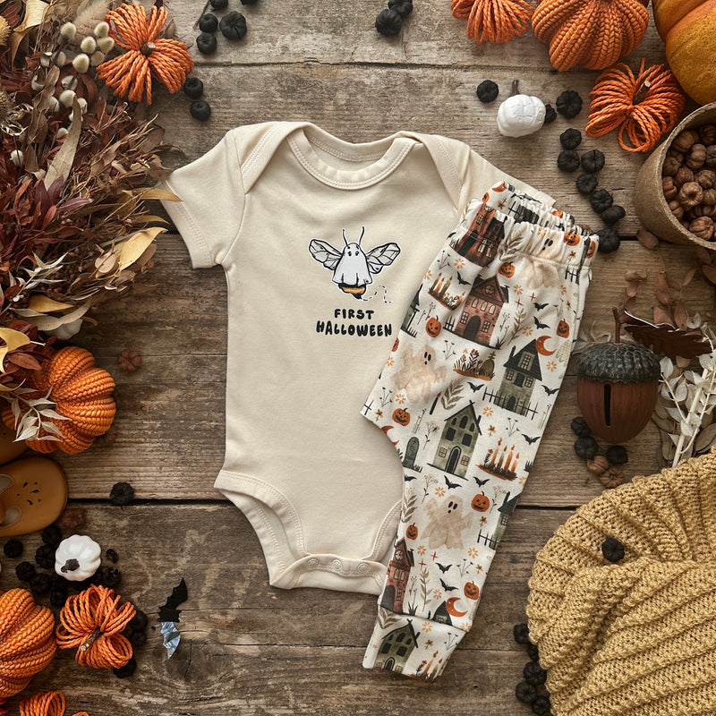 LoveBee Baby Bodysuits | First Halloween | Natural