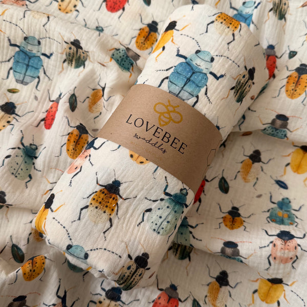 Beetles + Bugs Organic Double Gauze Swaddle