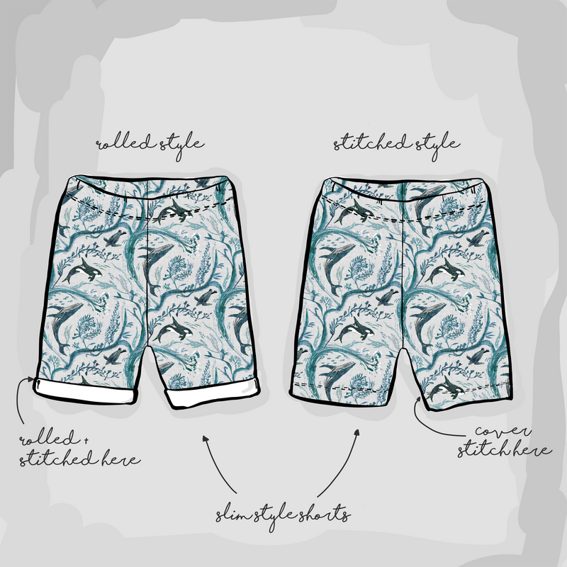 Whale Waves Slim Shorts | Ready To Post