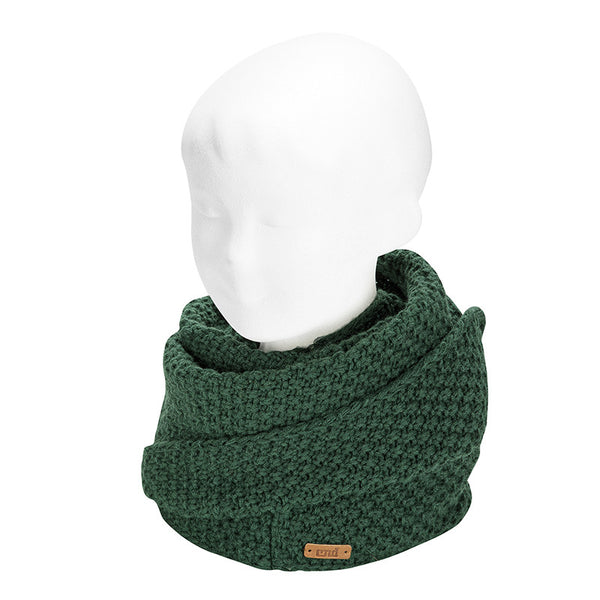 Bulky Stitch Infinity snood scarf | Bottle Green