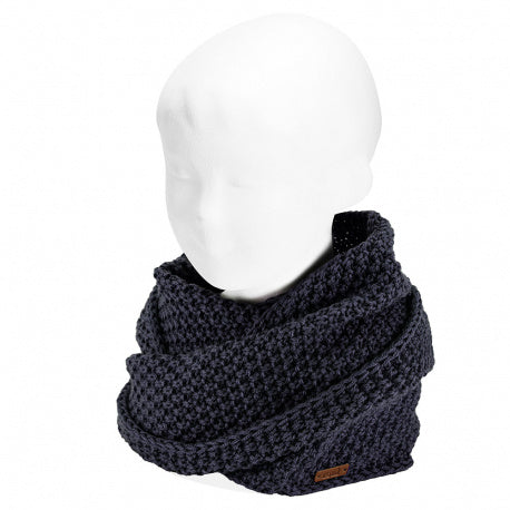 Bulky Stitch Infinity snood scarf | Navy Blue