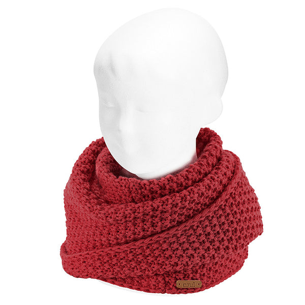 Bulky Stitch Infinity snood scarf | Red Velvet