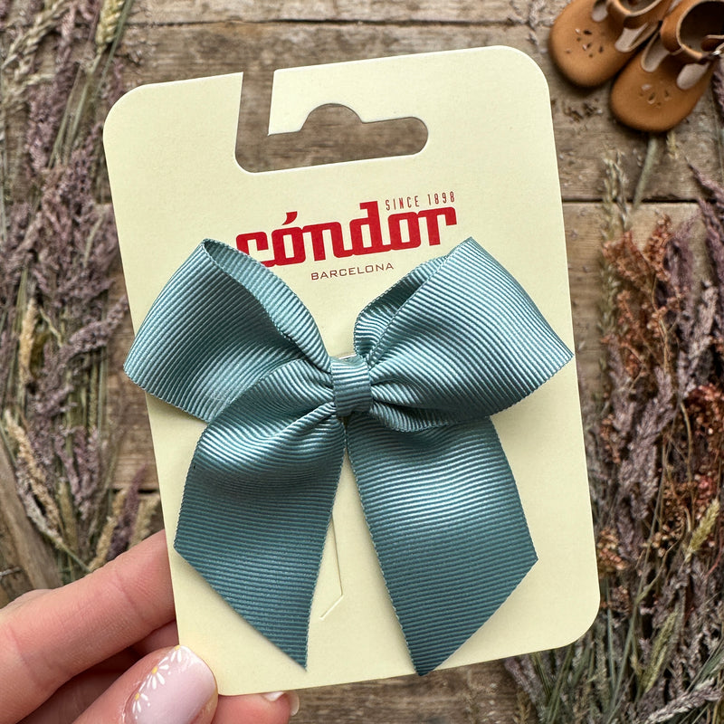 Grosgrain Hair Bow | Dry Green