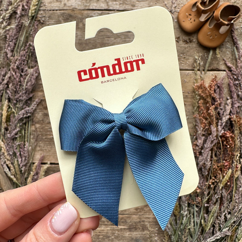 Grosgrain Hair Bow | French Blue