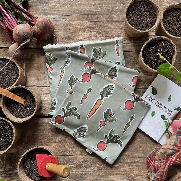 Root Veg Printed Snood | Ready To Post