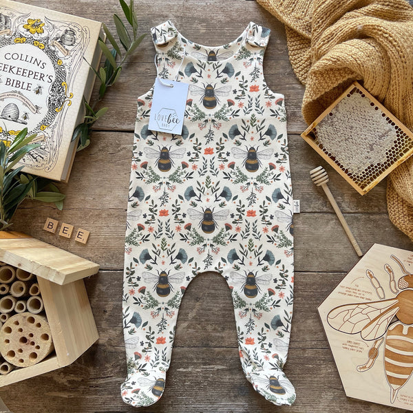 Bee and Botanicals Footed Romper | Ready To Post