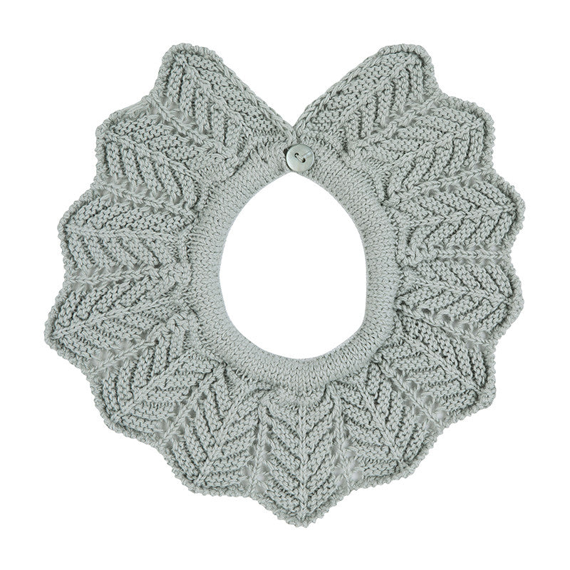 Link Stitch Openwork Collar | Dry Green