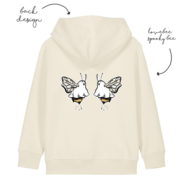 LoveBee Hoodie + T-shirts | Spooky Bee | Natural Raw