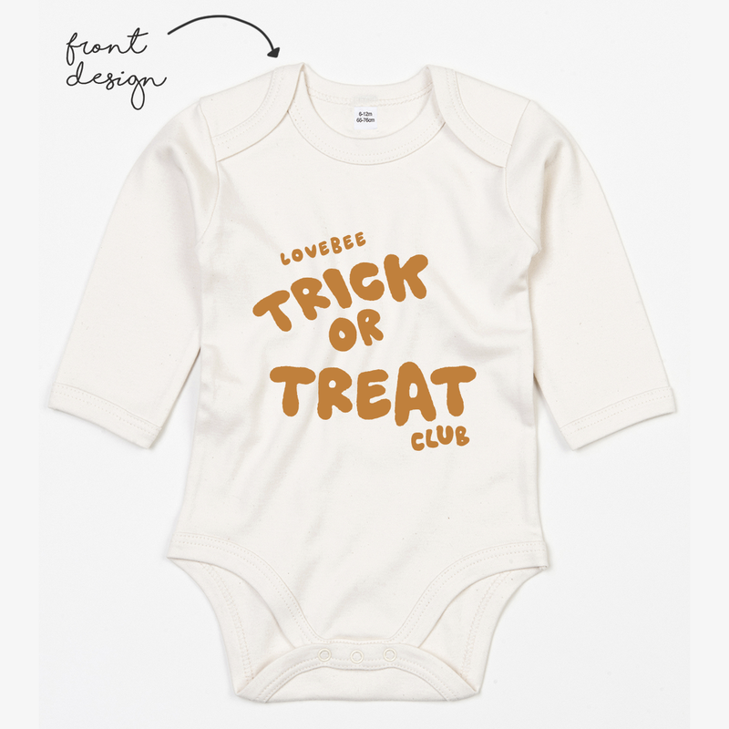 LoveBee Baby Bodysuits | Trick Or Treat | Natural