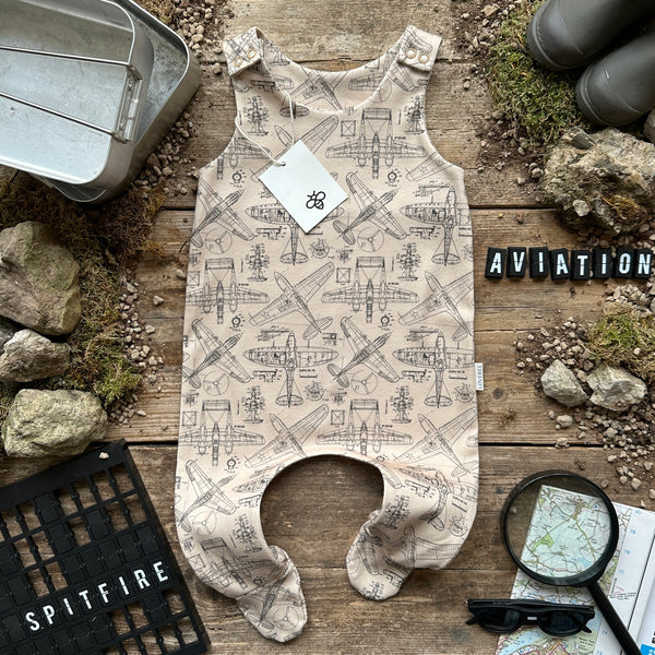 Aviation Footed Romper | Ready To Post