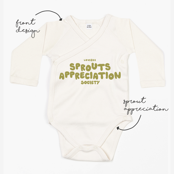 LoveBee Baby Bodysuits | Sprouts Appreciation Society | Natural