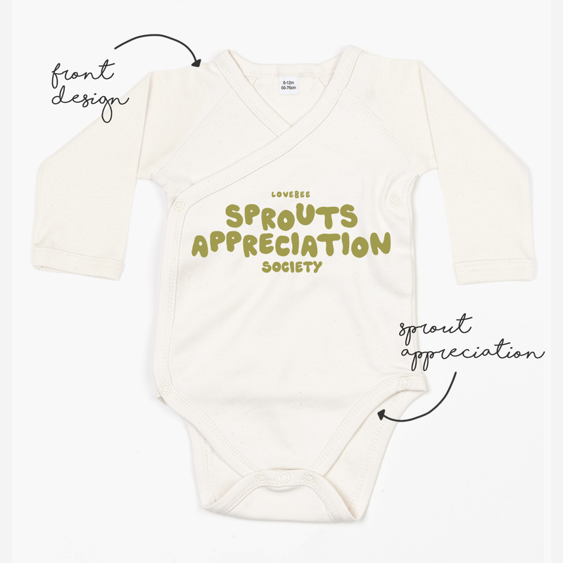 LoveBee Baby Bodysuits | Sprouts Appreciation Society | Natural