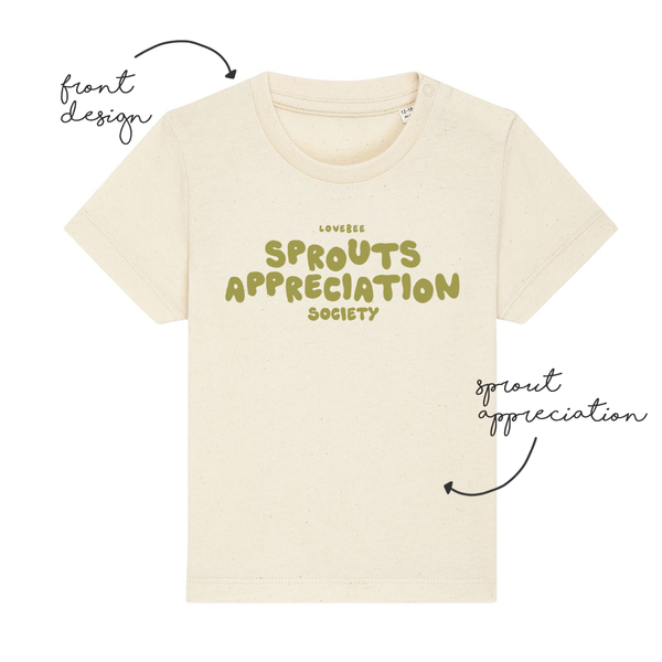 LoveBee Baby Hoodies + T-shirts | Sprouts Appreciation Society | Natural Raw