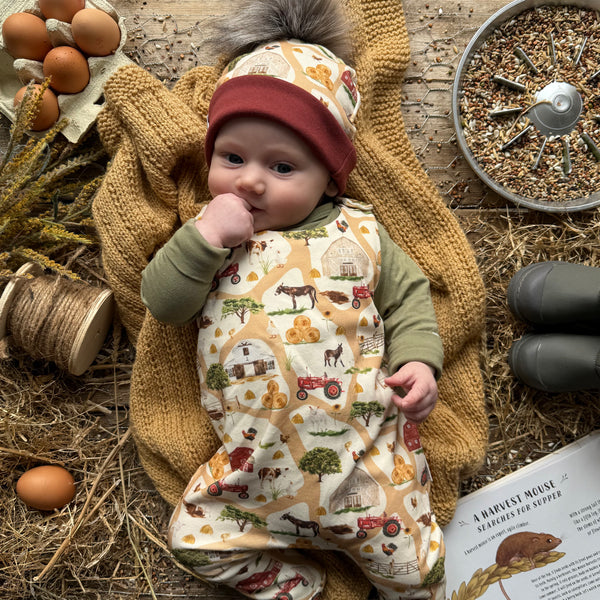 Barn Life Footed Romper