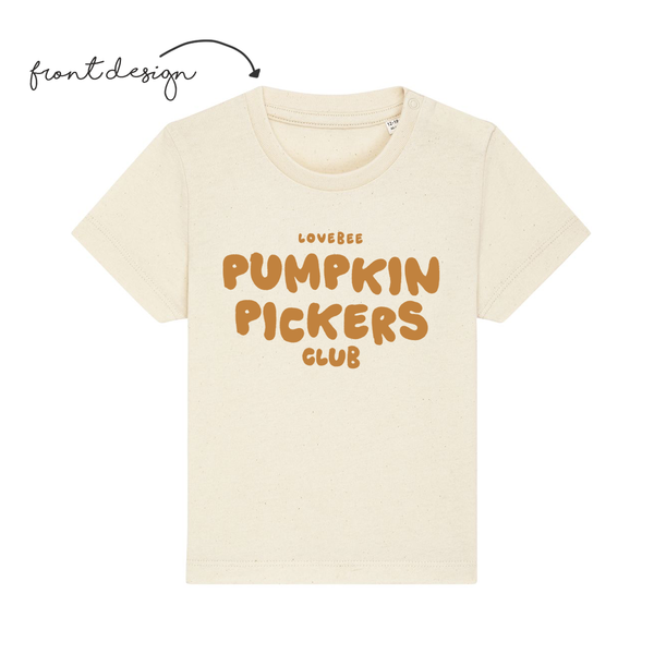 LoveBee Baby Hoodies + T-shirts | Pumpkin Pickers | Natural Raw