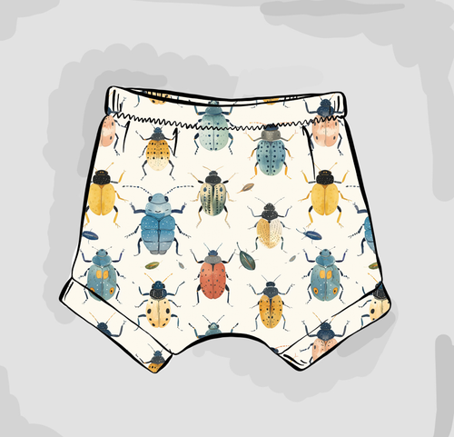 Beetles + Bugs Cuffed Shorts