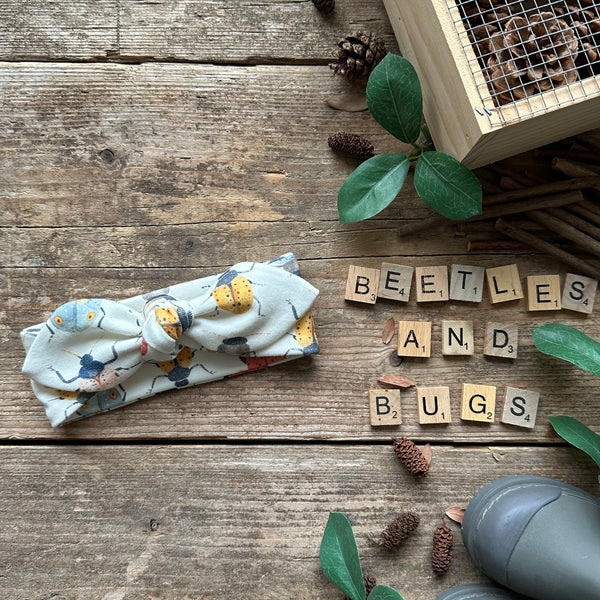 Beetles + Bugs Knot Bow Headband