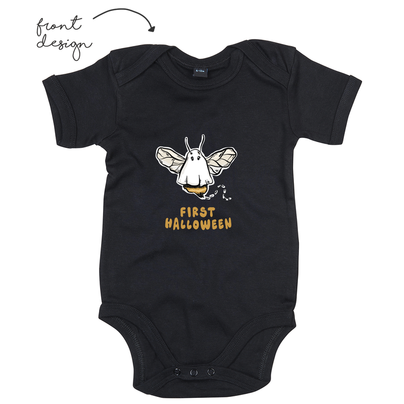 LoveBee Baby Bodysuits | First Halloween | Black