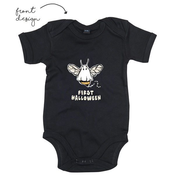 LoveBee Baby Bodysuits | First Halloween | Black