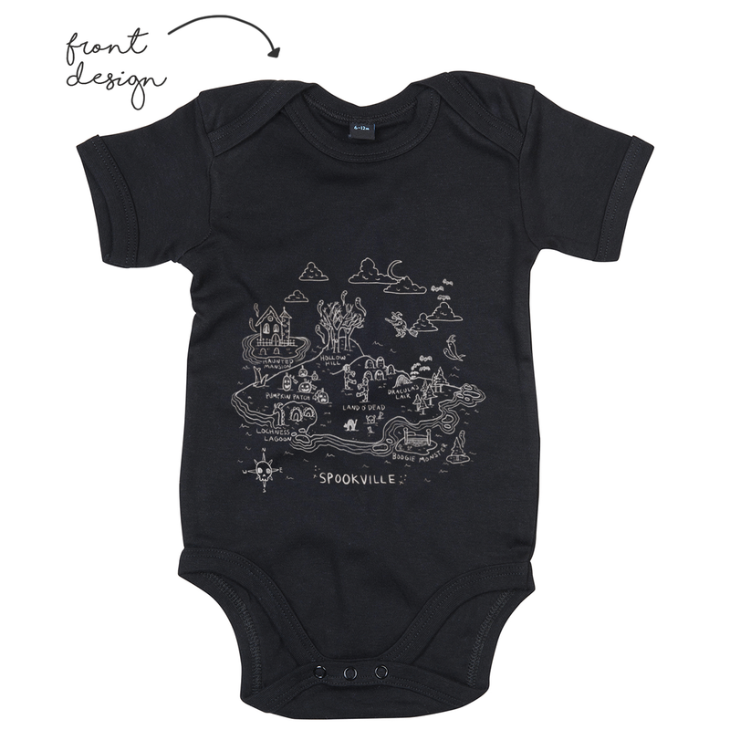 LoveBee Baby Bodysuits | Spookville | Black