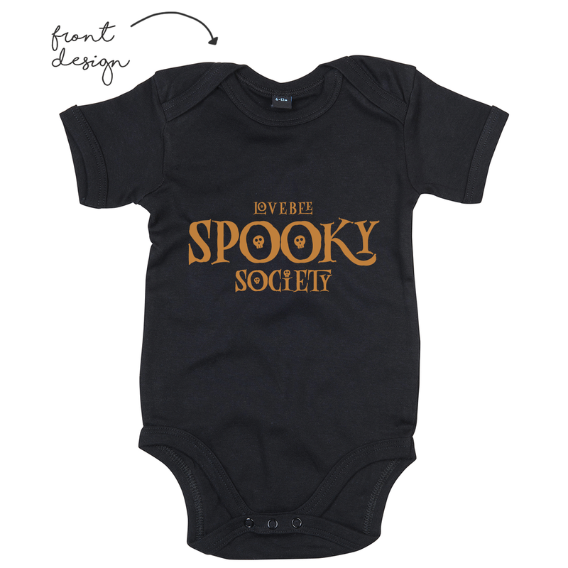 LoveBee Baby Bodysuits | Spooky Society | Black