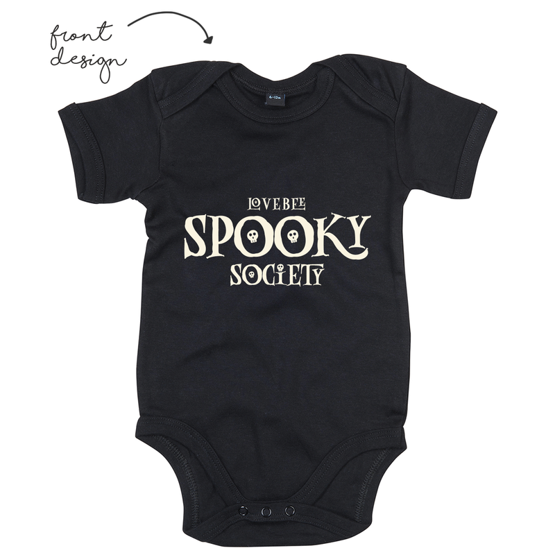 LoveBee Baby Bodysuits | Spooky Society | Black