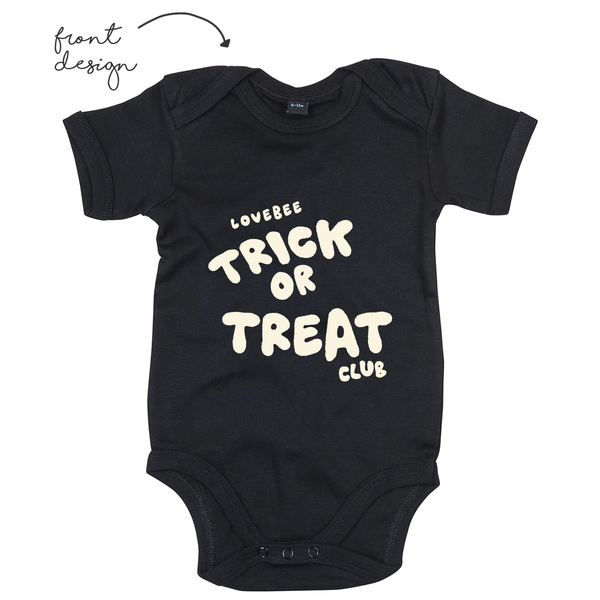 LoveBee Baby Bodysuits | Trick Or Treat | Black