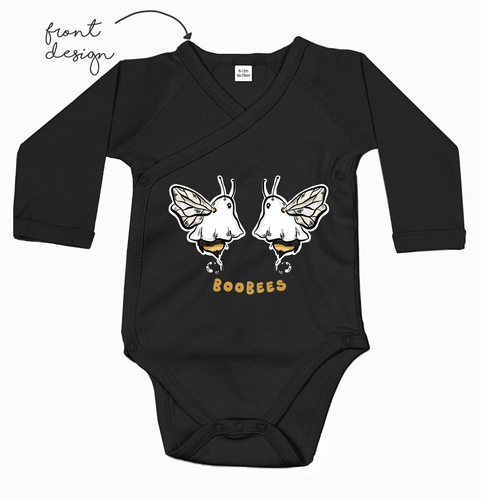 LoveBee Baby Kimono Bodysuits | Boobees | Black