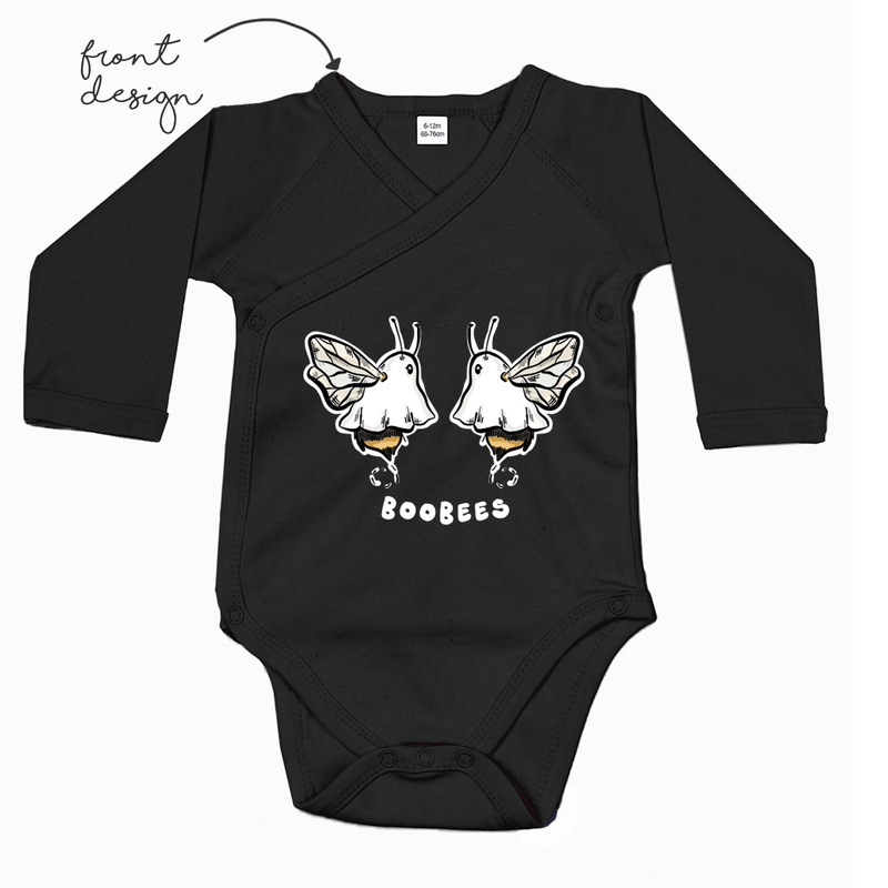 LoveBee Baby Kimono Bodysuits | Boobees | Black