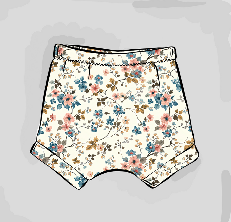 Blossoms Cuffed Shorts