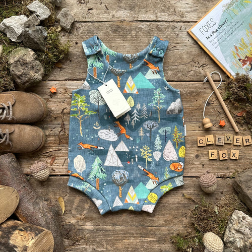 Blue Fox Mountain Bloomer Romper