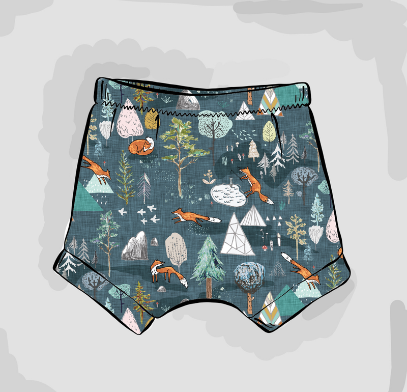 Blue Fox Mountain Cuffed Shorts