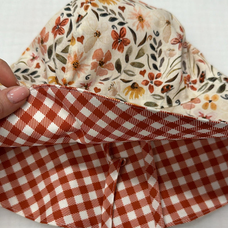 Ladybird Floral Brimmed Sun Hat