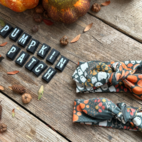 Pumpkin Patch Knot Bow Headband