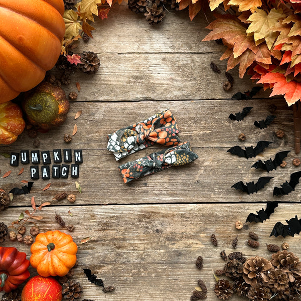 Pumpkin Patch Knot Bow Headband