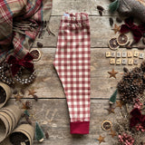 Burgundy Check BeeJamas | Long