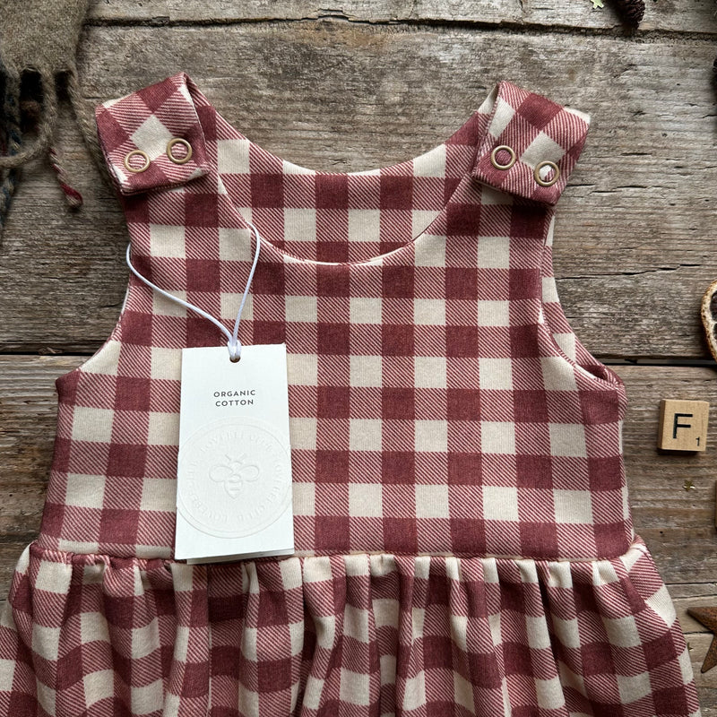 Burgundy Check Dress | Ready To Post