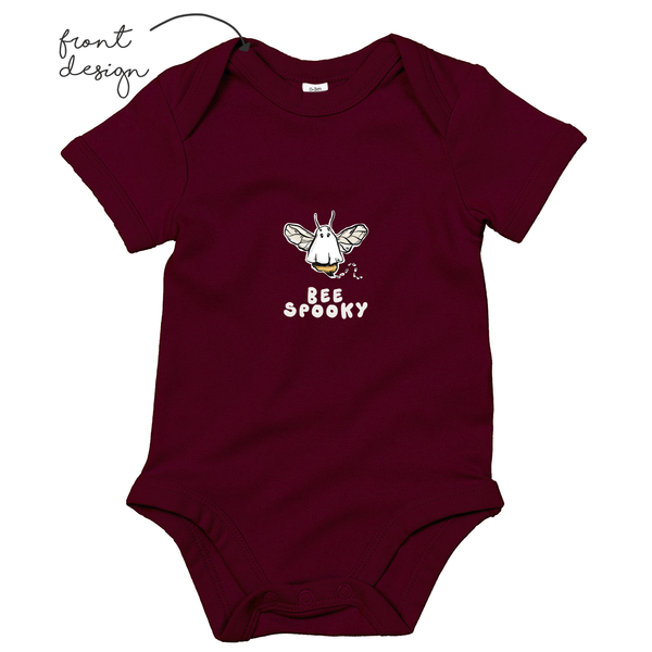 LoveBee Baby Bodysuits | Bee Spooky | Burgundy