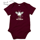 LoveBee Baby Bodysuits | First Halloween | Burgundy