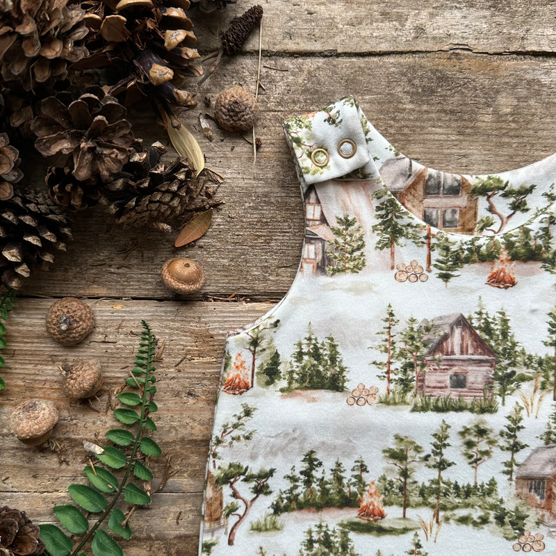 Cabin Campfire Bloomer Romper