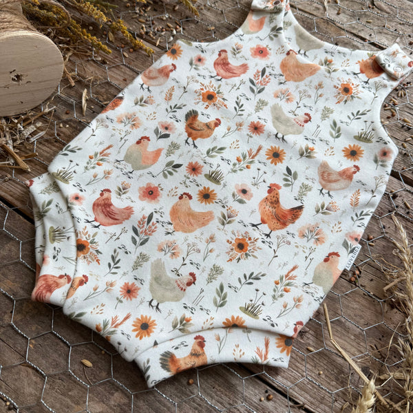 Chicken Meadow Bloomer Romper