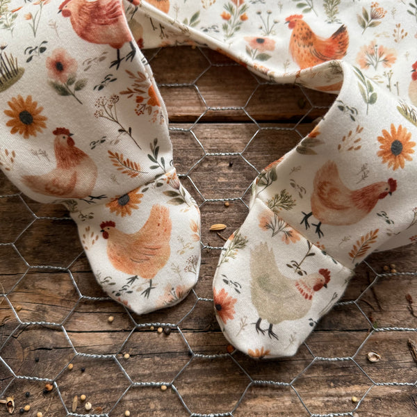 Chicken Meadow Footed Romper