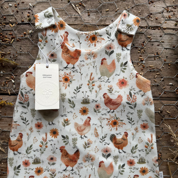 Chicken Meadow Long Romper