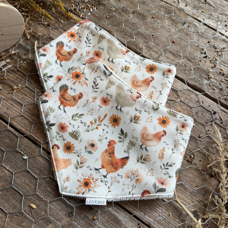 Chicken Meadow Dribble Bib | Ready To Post