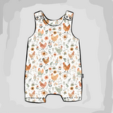 Chicken Meadow Short Romper