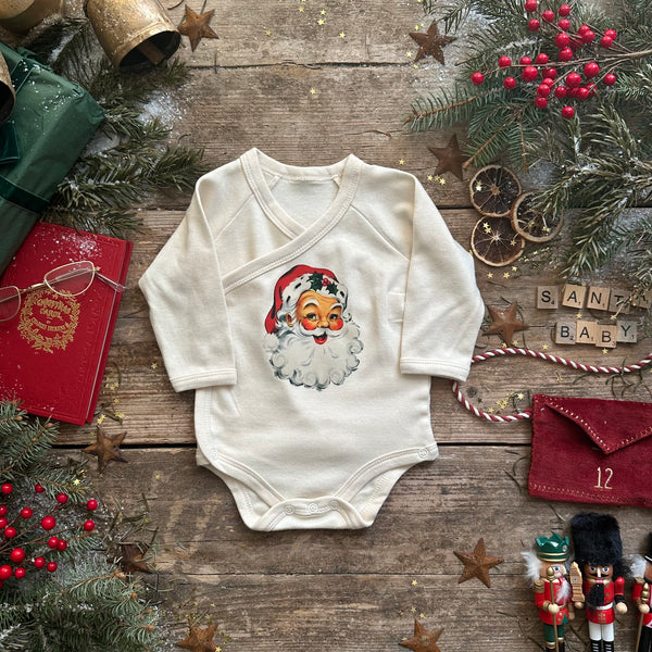 LoveBee Baby Bodysuits | Santa | Natural