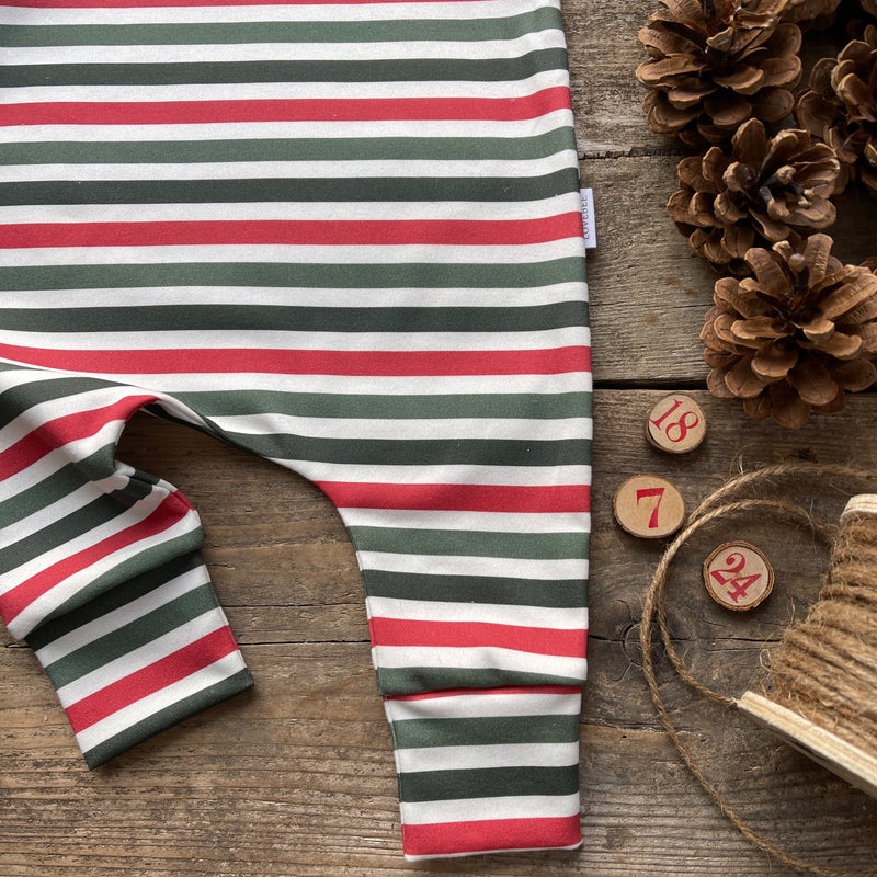 Christmas Stripe Long Romper | Ready To Post